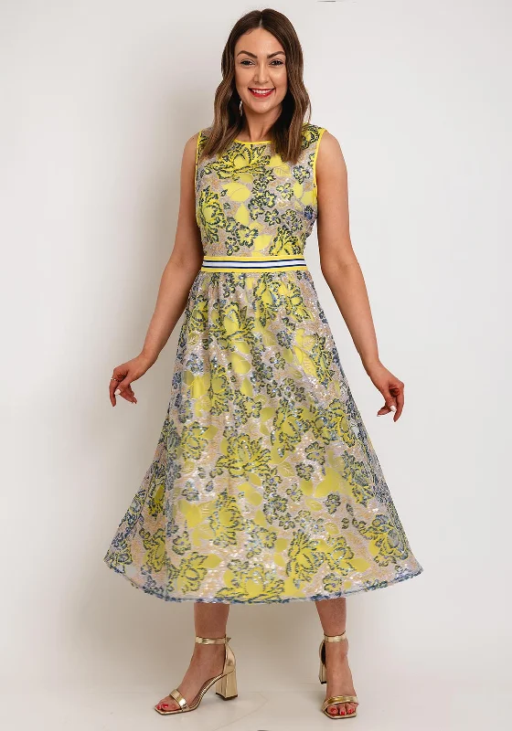 Fee G Tina Embellished A-line Midi Dress, Multi Goth midi dresses