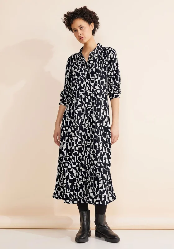 Street One Monochrome Midi Shirt Dress, Navy Forever 21 midi dresses