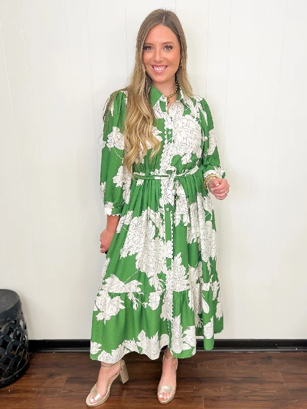 The Garden Stroll Midi Dress Leather midi dresses