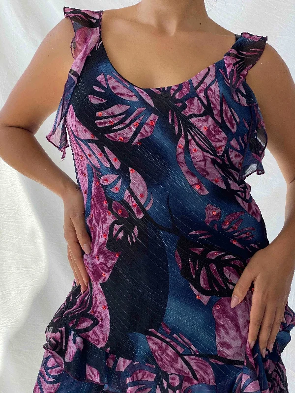 Vintage OLLA OH Floral Midi Dress Best midi dresses for elegant looks