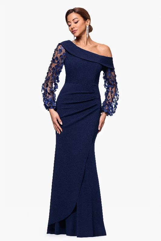 "Ariana" Off the Shoulder Long Sleeve Scuba Crepe Dress Best maxi dresses for formal events "Ariana" Off the Shoulder Long Sleeve Scuba Crepe Dress Best maxi dresses for formal events