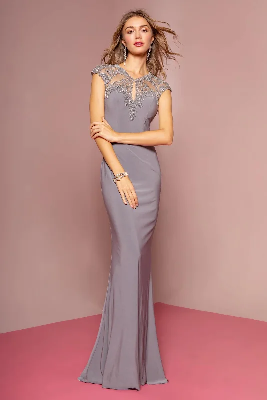 Long Formal Cap Sleeve Prom Dress Birthday maxi dresses