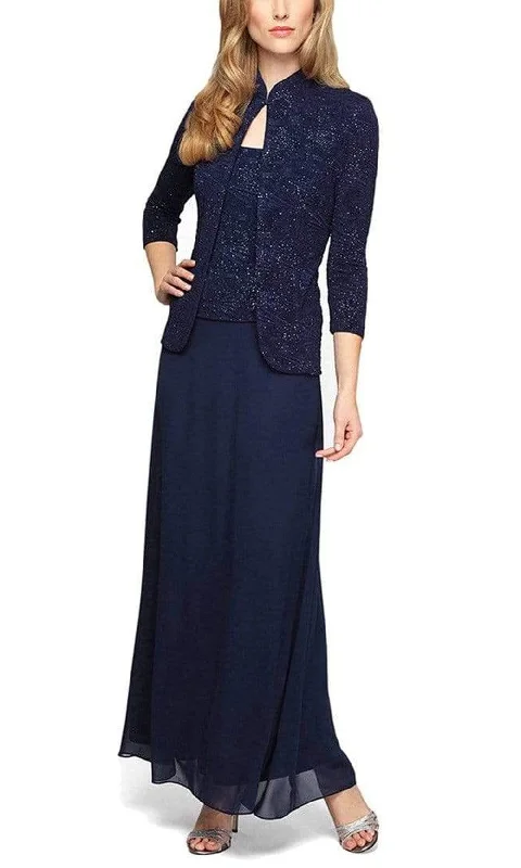 Alex Evenings - 125053 Jacquard Knit Glittered Evening Dress Y2K party dresses