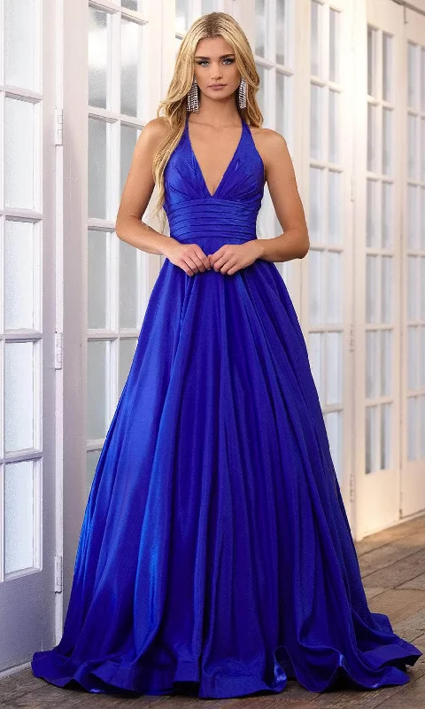Ava Presley 39562 - V-Neck Pleated Waist Prom Gown ASOS party dresses