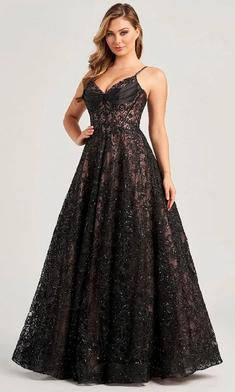 Colette By Daphne CL5131 - V-Neck Corset Ballgown Best party dresses for plus size