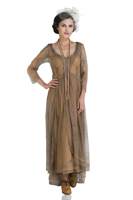 Downton Abbey Tea Party Gown in Antique Silver by Nataya Versatile party dresses for any occasion Downton Abbey Tea Party Gown in Antique Silver by Nataya Versatile party dresses for any occasion