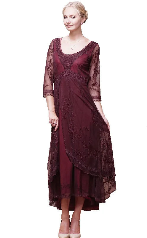 Downton Abbey Tea Party Gown in Ruby by Nataya Hot new arrivals in party dresses