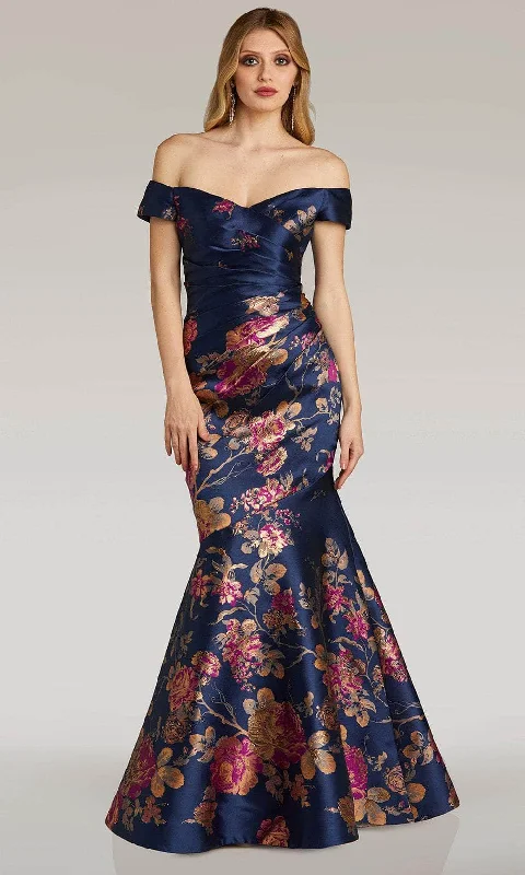 Feriani Couture 18338 - Off Shoulder Floral Print Evening Gown Hot new arrivals in party dresses Feriani Couture 18338 - Off Shoulder Floral Print Evening Gown Hot new arrivals in party dresses