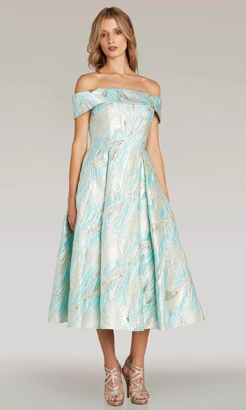 Feriani Couture 18341 - Off Shoulder Jacquard Evening Dress Comfortable party dresses for all-night wear Feriani Couture 18341 - Off Shoulder Jacquard Evening Dress Comfortable party dresses for all-night wear