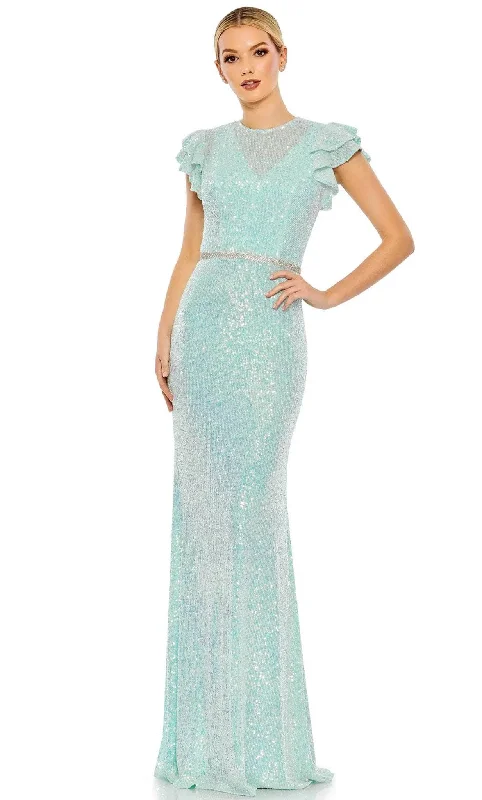 Ieena Duggal 26942 - Illusion High Neck Sequined Gown Shein party dresses