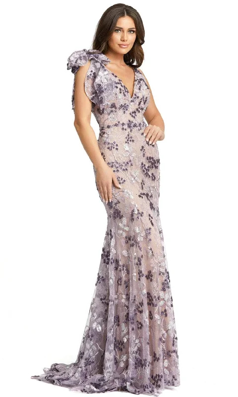 Mac Duggal 79301 - Embroidered V-Neck Evening Dress Best party dresses for dancing