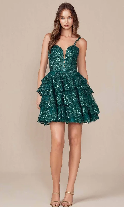 Nox Anabel E914 - Sequins Ruffles Cocktail Dress Graduation party dresses