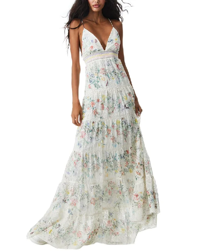 alice + olivia Karolina Tiered Maxi Dress Printed Maxi Skirt