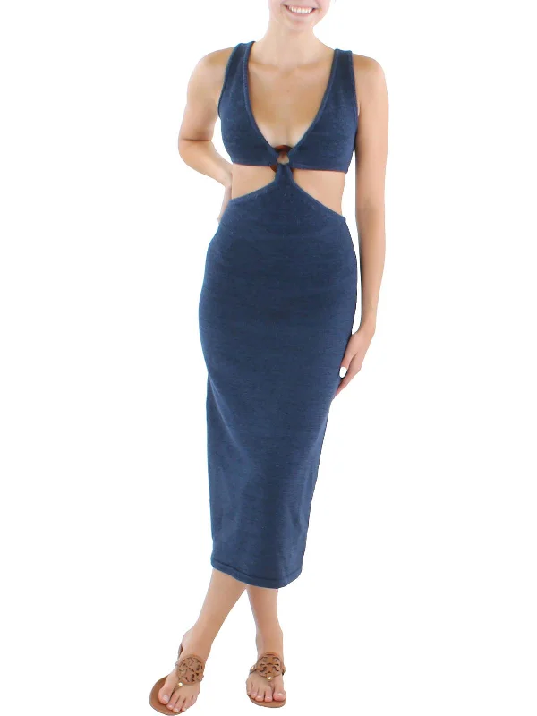 Bank Womens Cut-Out Long Maxi Dress Slim-fit Maxi Skirt