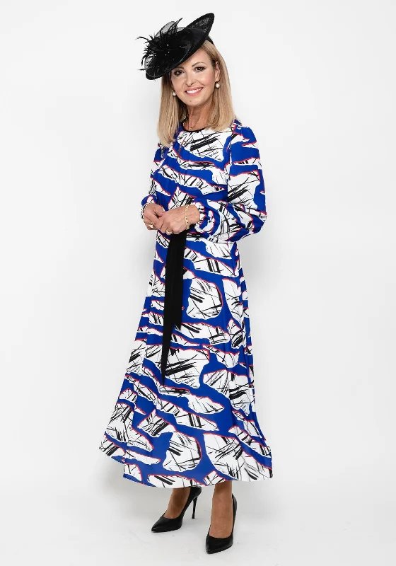 Ella Boo Abstract Print Maxi Dress, Purple Multi Printed Maxi Skirt