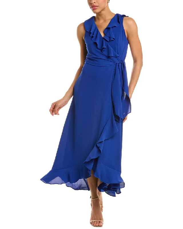 London Times Ruffle Maxi Dress Maxi Skirt Dress