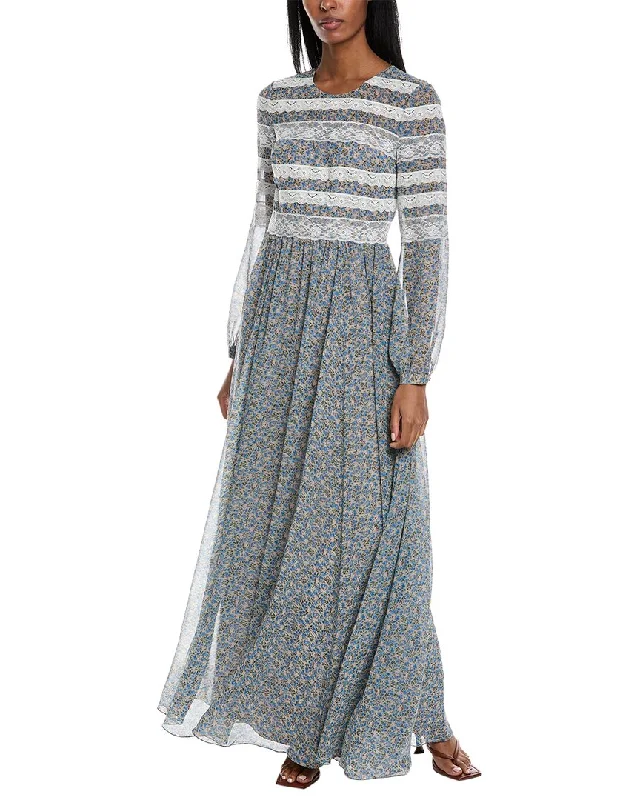 Mikael Aghal Lace Gown Lace Dress Chic