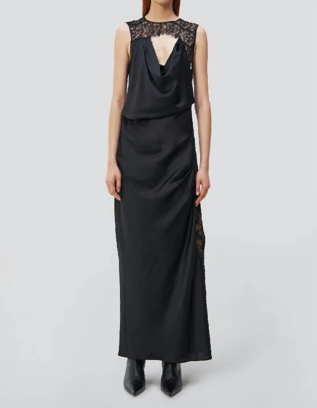 Vea Lace Gown In Black Lace Gown Glam