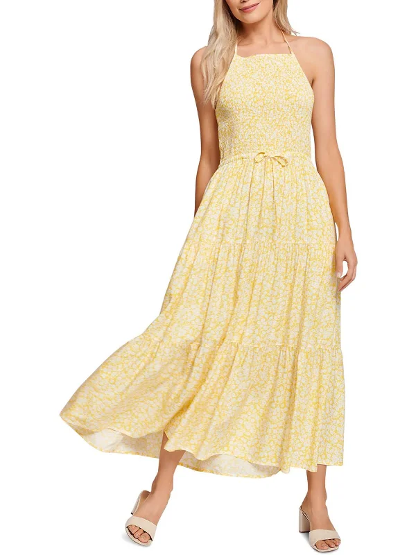 Womens Halter Long Maxi Dress Long Floral Skirt