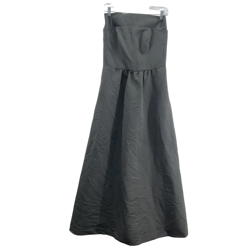 Amsale Gray Sleeveless Women's Flared Midi Ball Gown Dress Size 0 NWT Trendy Midi Look Amsale Gray Sleeveless Women's Flared Midi Ball Gown Dress Size 0 NWT Trendy Midi Look