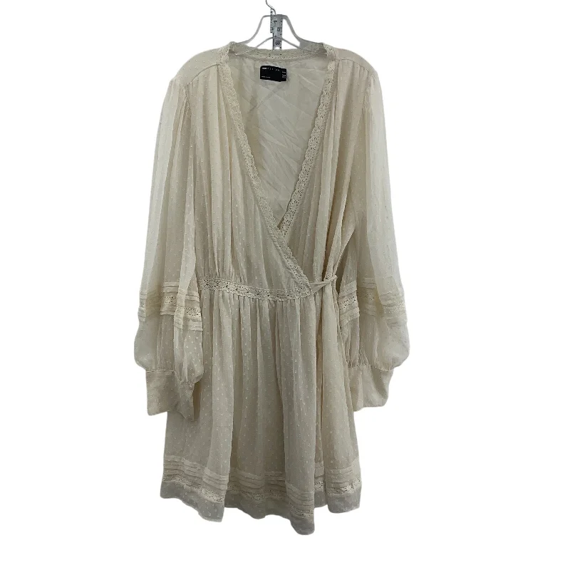 ASOS Curve Plus Size 20 Cream Women's Boho Peasant Midi Blouson Dress Boho Midi Skirt ASOS Curve Plus Size 20 Cream Women's Boho Peasant Midi Blouson Dress Boho Midi Skirt