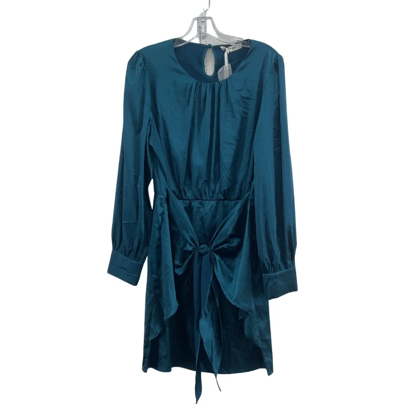 Grace Karin Women's Tied Front Ruffle Long Sleeve Blue Midi Blouson Dress L NWT Trendy Midi Skirt Grace Karin Women's Tied Front Ruffle Long Sleeve Blue Midi Blouson Dress L NWT Trendy Midi Skirt