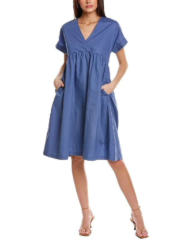 Johnny Was Liya V-Neck Dolman Midi Dress Flared Midi Skirt