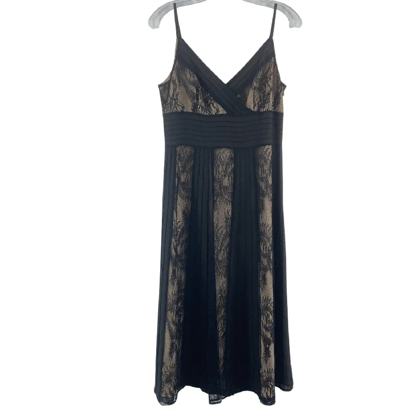 Loft Black Lace Spaghetti Strap Cocktail Midi Dress Women’s Size 6 Poly Preowned Stylish Pleated Skirt Loft Black Lace Spaghetti Strap Cocktail Midi Dress Women’s Size 6 Poly Preowned Stylish Pleated Skirt