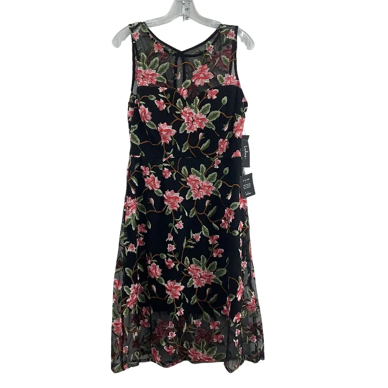 Lulu's Women's Floral Mesh Midi Sheath Dress Black/Pink M NWT Polyester Bohemian Midi Skirt Lulu's Women's Floral Mesh Midi Sheath Dress Black/Pink M NWT Polyester Bohemian Midi Skirt
