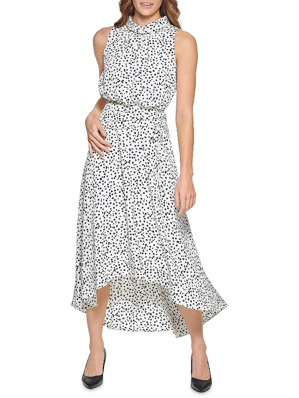 Womens Mockneck Midi Fit & Flare Dress Cozy Midi Dress
