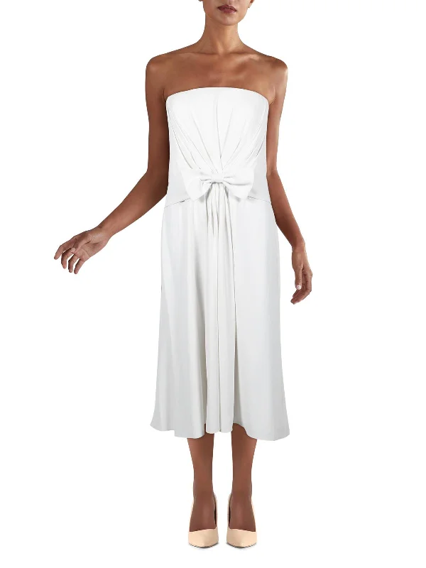Womens Pleated Midi Cocktail and Party Dress Pleated Midi Skirt