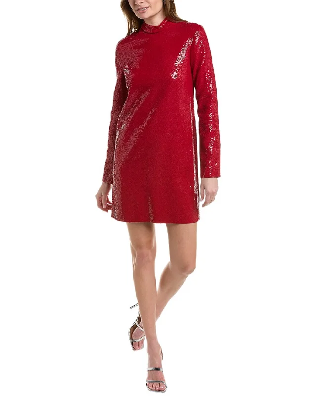 Michael Kors Collection Sequin Shift Dress Ruched Sequin Dress