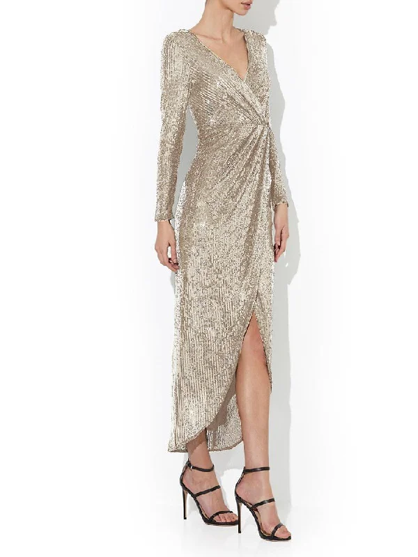 Roxanna Mink Sequin Gown Bright Sequin Dress