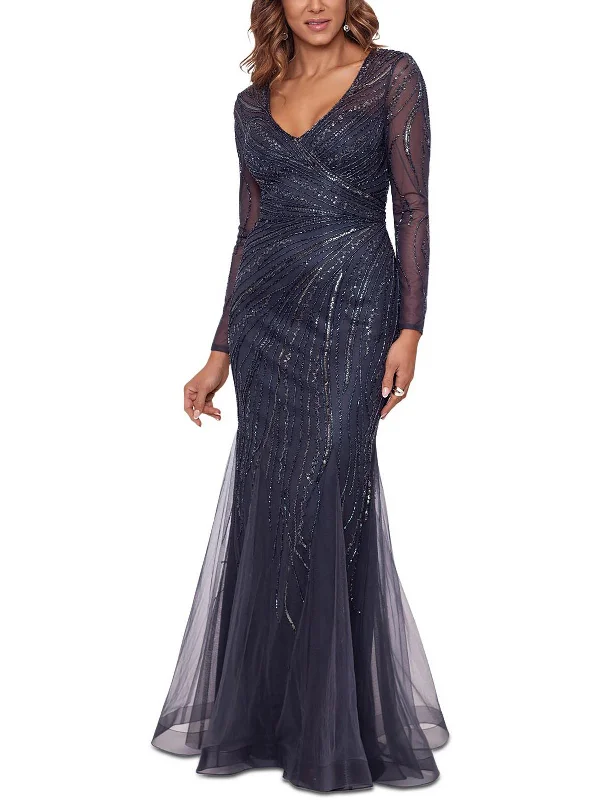 Womens Embellished Sequin Evening Dress Shiny Sequin Dress