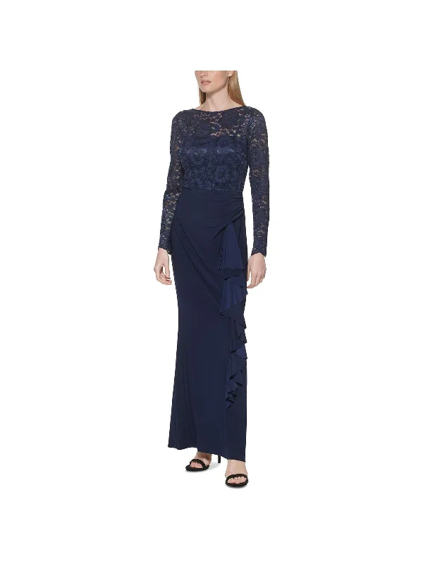 Womens Lace Sequined Evening Dress Sequin Party Dress