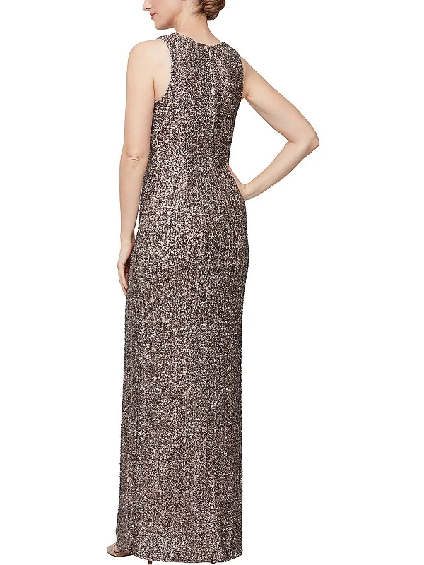 Womens Sequined Formal Evening Dress Stylish Sequin Dress